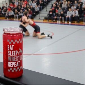 Red Motivational Sports Water Bottle